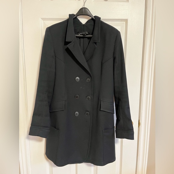 Theyskens' Theory Black Trench Coat - Picture 1 of 5